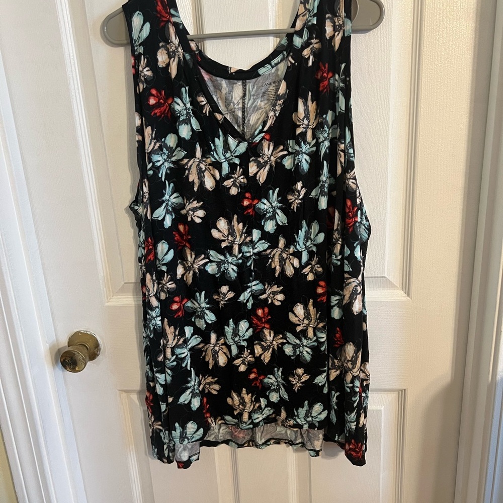 Lane Bryant Floral Sleeveless Women's Top Size 26/28